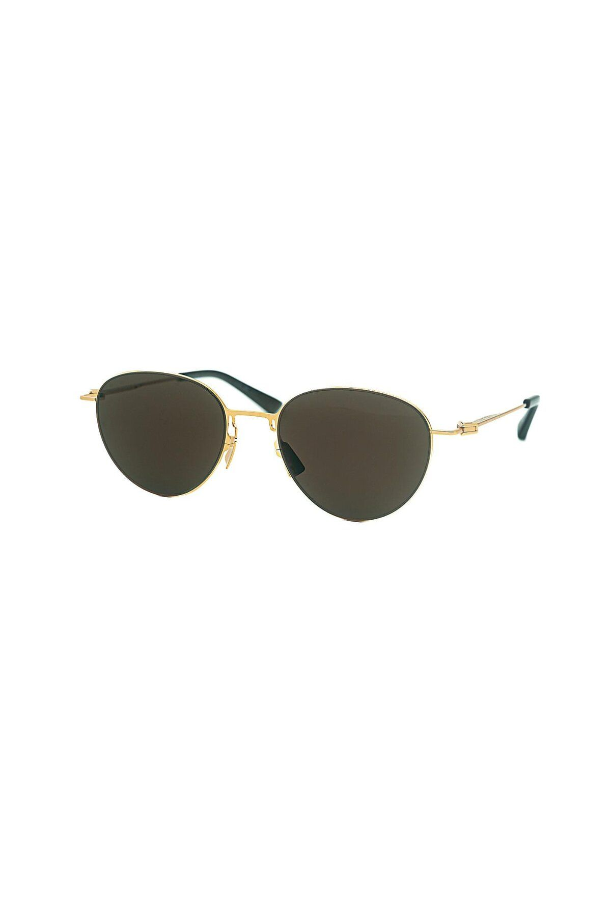 BOTTEGA VENETA 1268s 002 51 Unisex Oval Gold Metal Güneş Gözlüğü