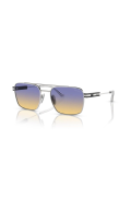 Prada Pr 67zs 1bc06z 56 Unisex Oval Gümüş Metal Güneş Gözlüğü