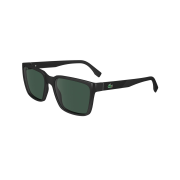 Lacoste L 6011S 001 56 Unisex Dikdörtgen Parlak Siyah Kemik Güneş Gözlüğü