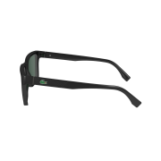 Lacoste L 6011S 001 56 Unisex Dikdörtgen Parlak Siyah Kemik Güneş Gözlüğü