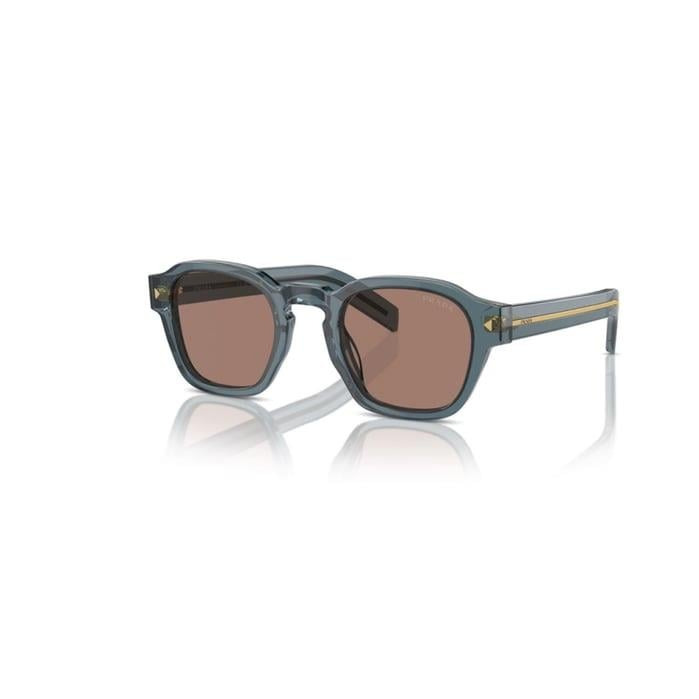 PRADA PR A16S 17T05D 49 Unisex Geometrik Mavi Asetat Güneş Gözlüğü