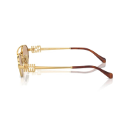 MIU MIU 54ZS 5AK40D 53 Kadın Oval Gold Metal Güneş Gözlüğü