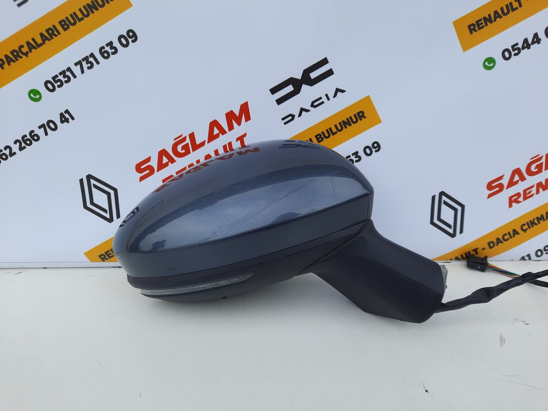 Clio 5 Elle Katlanır Sağ Ayna Çıkma 963011854R Titanyum Gri
