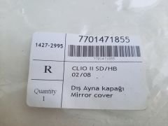 Clio 2 SD/HB 02/08 Sıfır Sağ Ayna Kapağı 7701471855