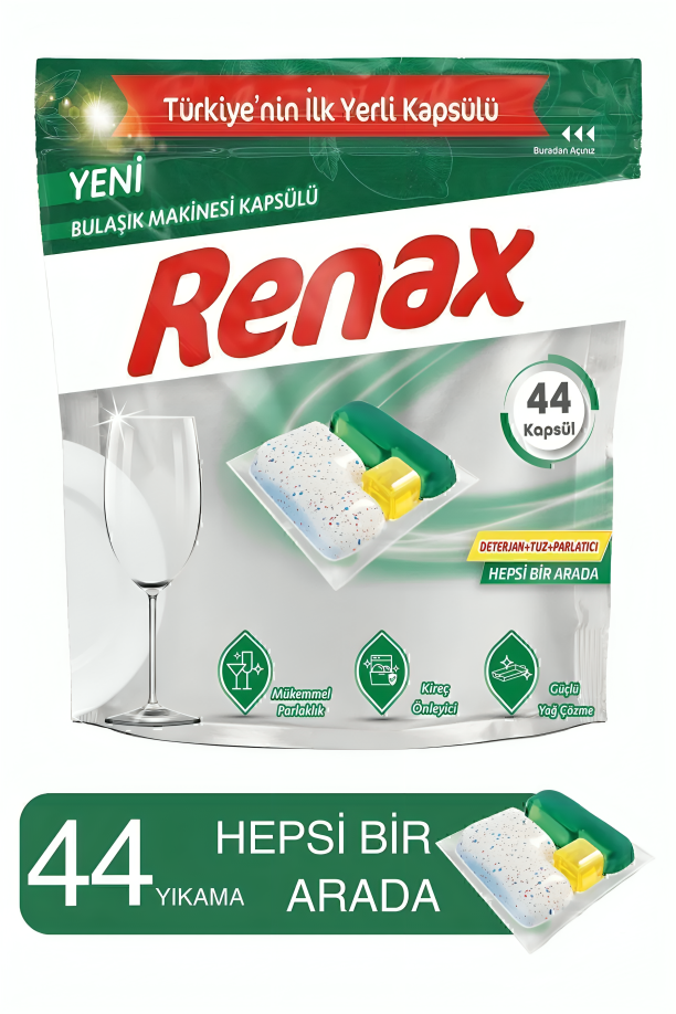 RENAX Bulaşık Makinesi Kapsülü 44 Lü