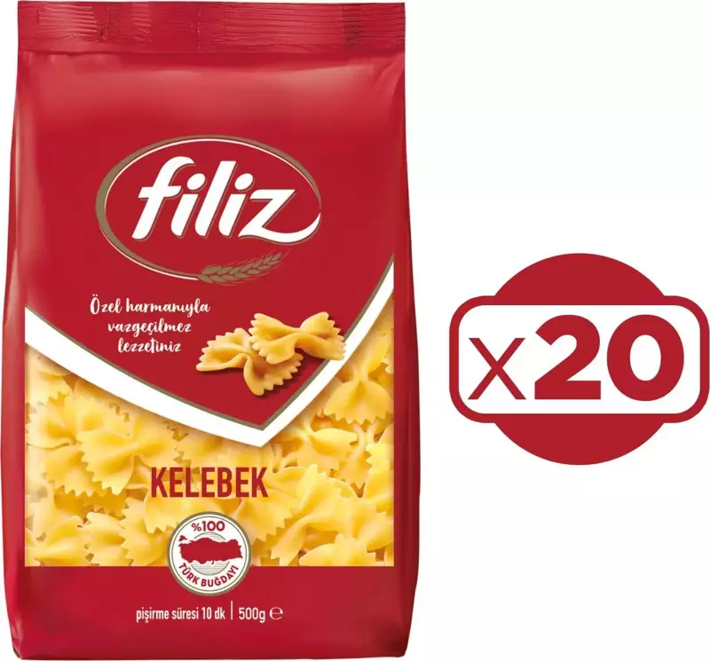 Filiz Makarna Kelebek 500gr X 20 Adet