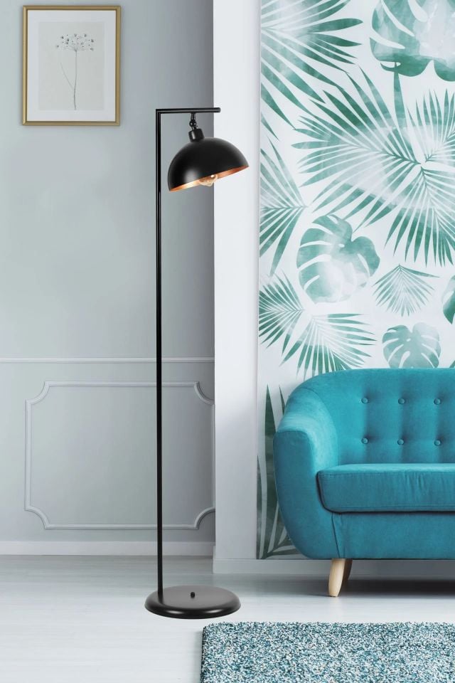 Smart Siyah Retro 3 Başlıklı Lambader 