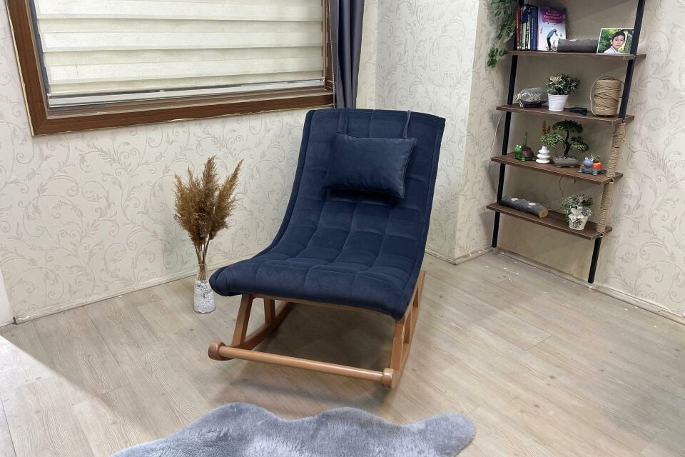 Miskin Antrasit - Naturel Sallanan Sandalye