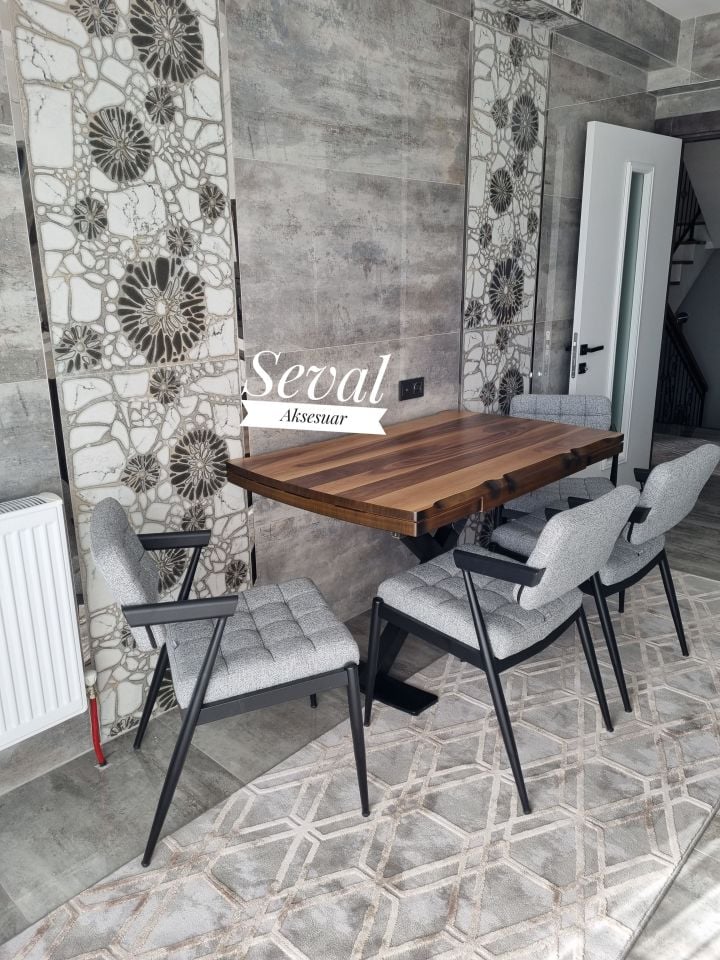Kütük Açılır Masa + Klas Sandalye Takımı