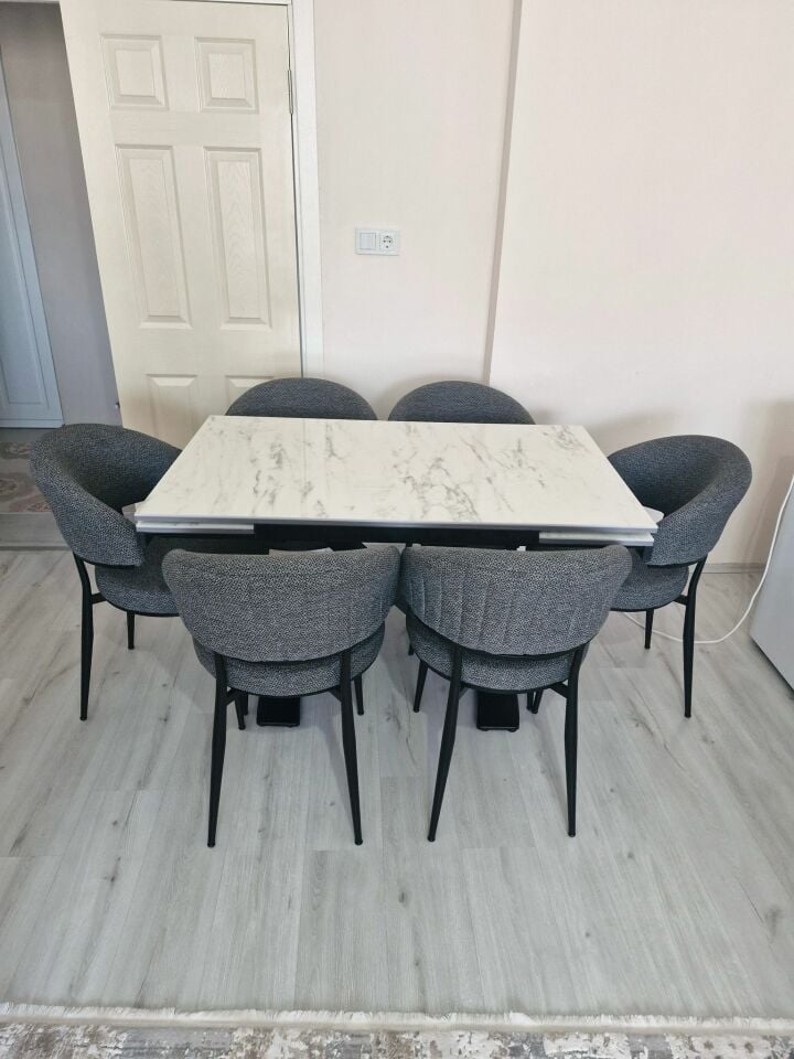 Marmo X Masa + Ay Sandalye Takımı 