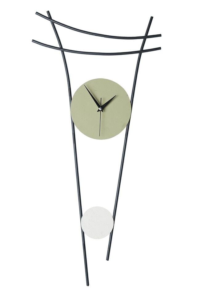 Heit Metal 73-34cm Dekoratif Duvar Saati