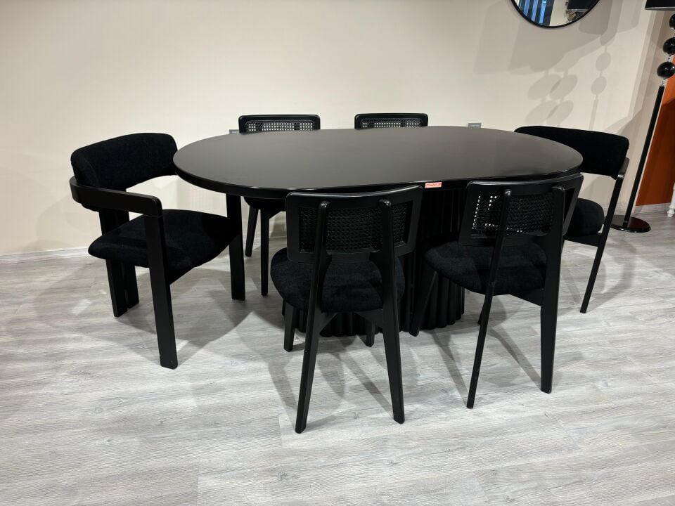 PTT Siyah Masa + T, Zion Sandalye Takımı