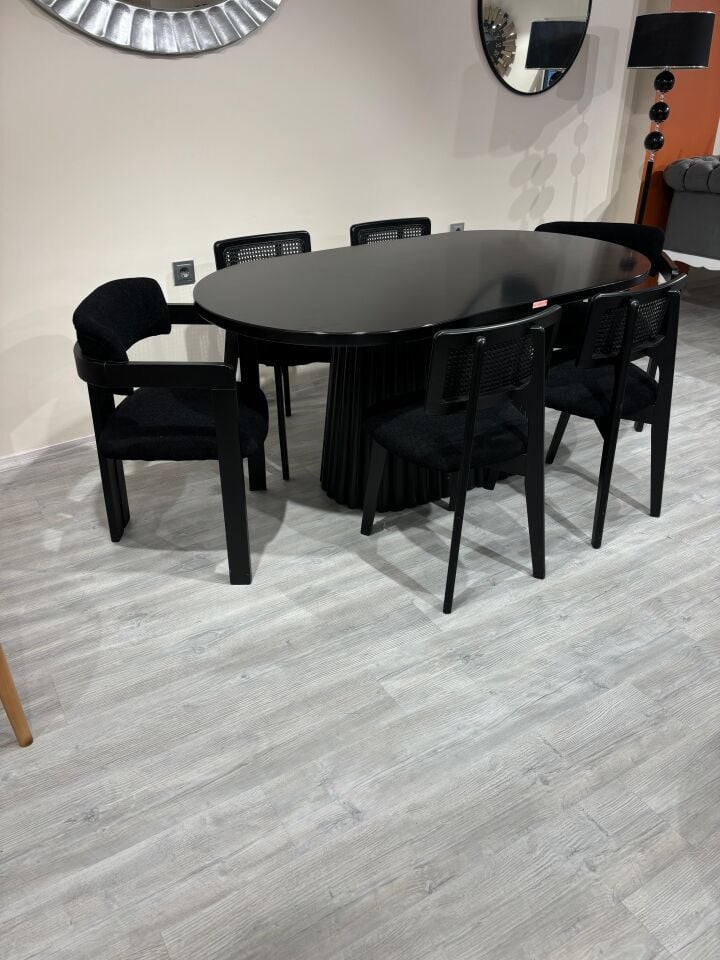 PTT Siyah Masa + T, Zion Sandalye Takımı