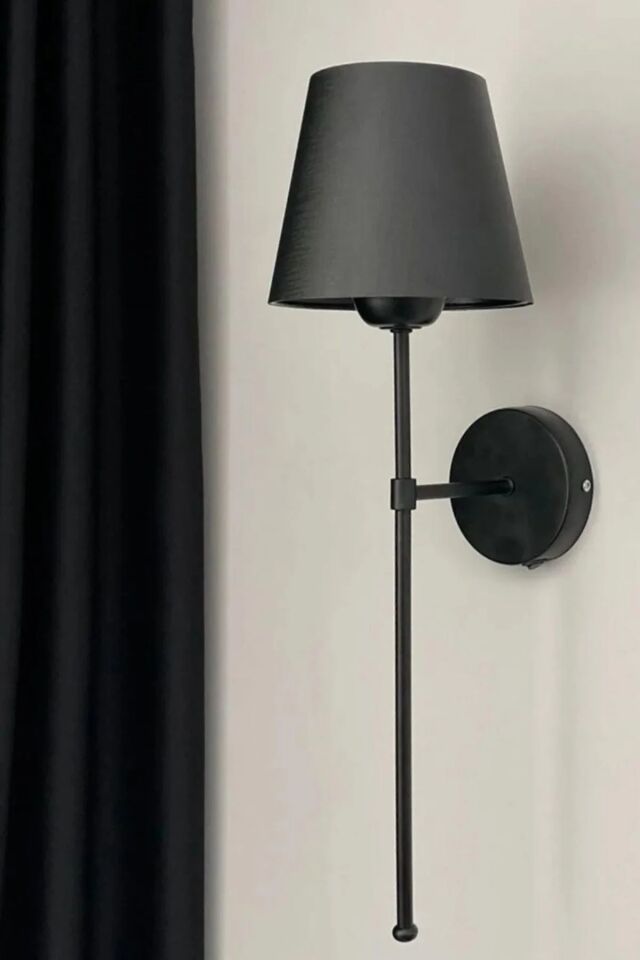 Lux Siyah Abajurlu Aplik 