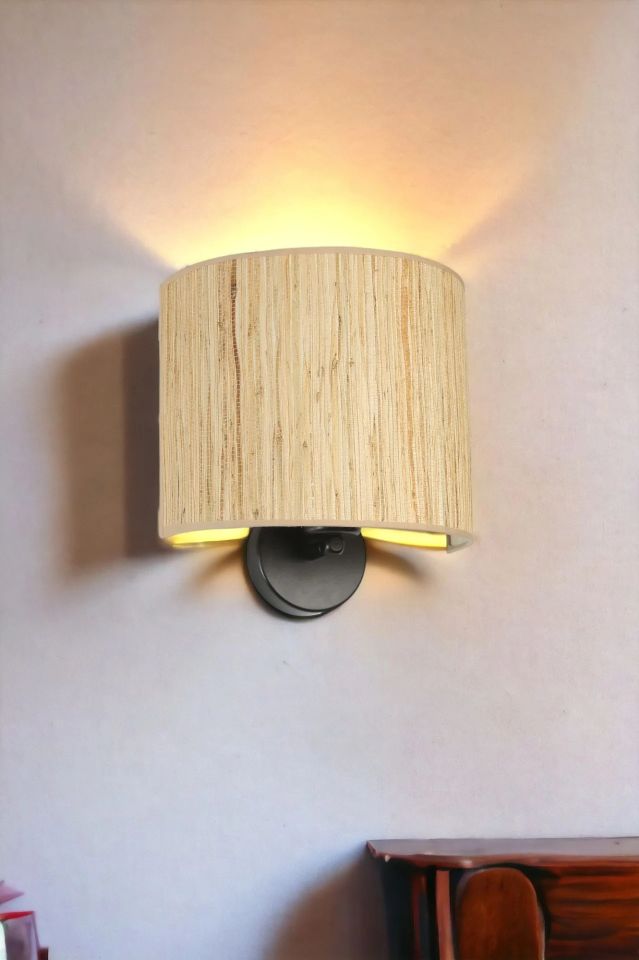 Bambu Pilli 010 Abajurlu Oval Aplik 