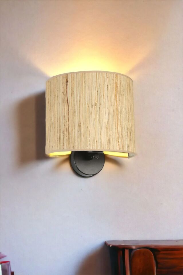 Bambu Pilli 010 Abajurlu Oval Aplik 