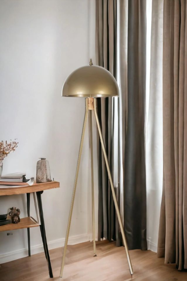 Fisco Tripod Eskitme Büyük Retro Başlıklı Lambader 