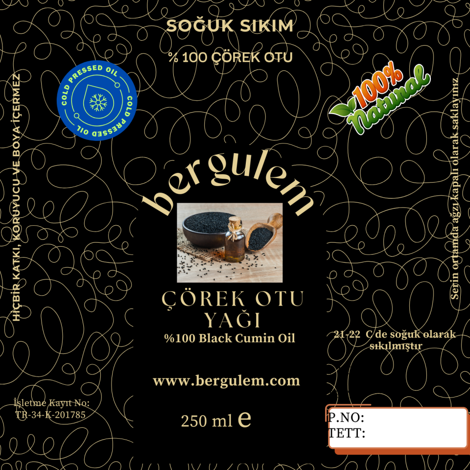 Doğal Çörek Otu Yağı 250 ml     (Black Cumin Oil )