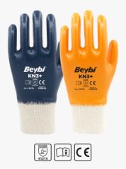 KN3+ Nitril Kaplı Pamuk Eldiven ( 288 ÇİFT / KOLİ )