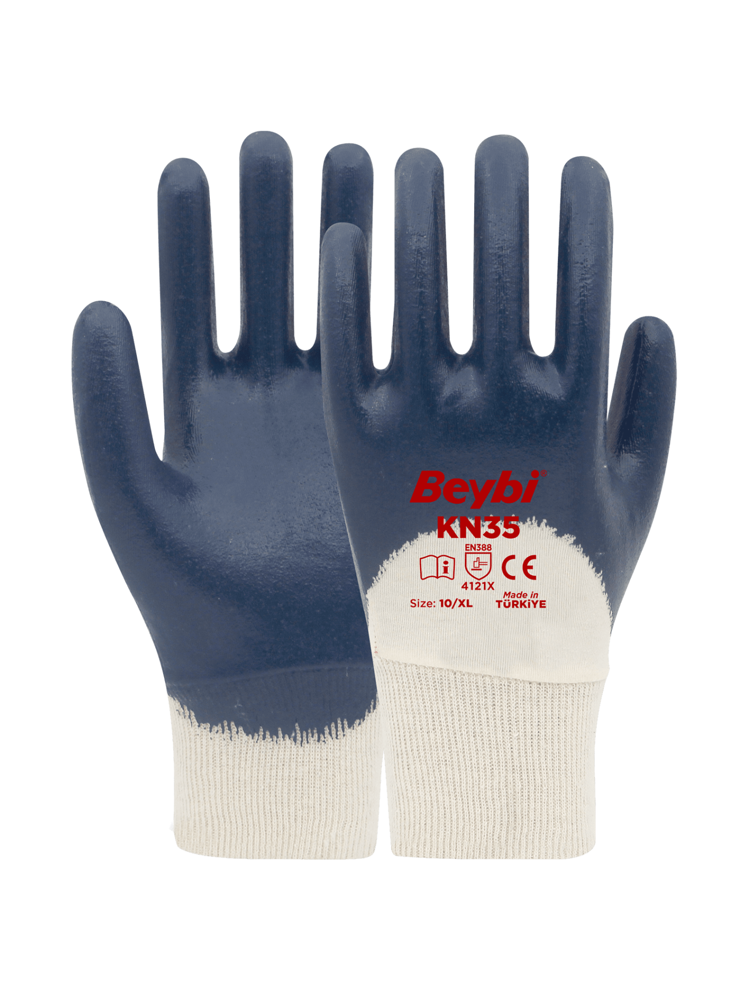 KN35 Yüksek Performans Nitril Kaplı Pamuk Eldiven ( 288 ÇİFT / KOLİ )
