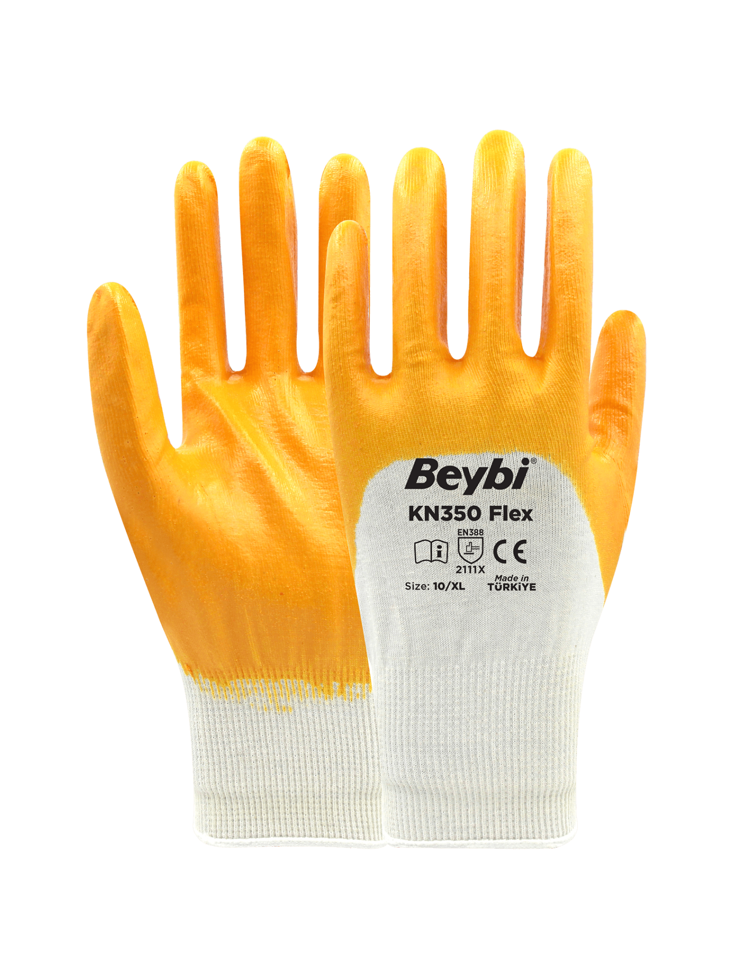 KN350 Flex Nitril Kaplı Pamuk Eldiven ( 288 ÇİFT / KOLİ )
