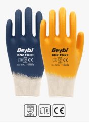 KN2 Flex+ Nitril Kaplı Pamuk Eldiven ( 288 ÇİFT / KOLİ )