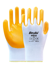 PN10 Polyester Örme Nitril Eldiven ( 288 ÇİFT / KOLİ )