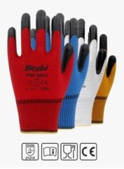PN5 Zebra Nitril Kaplı Polyester Eldiven ( 288 ÇİFT / KOLİ )