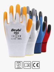 PN3 Nitril Kaplı Polyester Eldiven ( 288 ÇİFT / KOLİ )