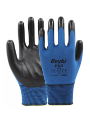 PN3 Nitril Kaplı Polyester Eldiven ( 288 ÇİFT / KOLİ )