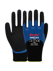 NMF134 Çift Katlı Mikro Köpük Nitril Kaplı Polyester Eldiven ( 144 ÇİFT / KOLİ )