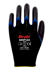 NMF120 Çift Katlı Mikro Köpük Nitril Kaplı Polyester Eldiven ( 144 ÇİFT / KOLİ )