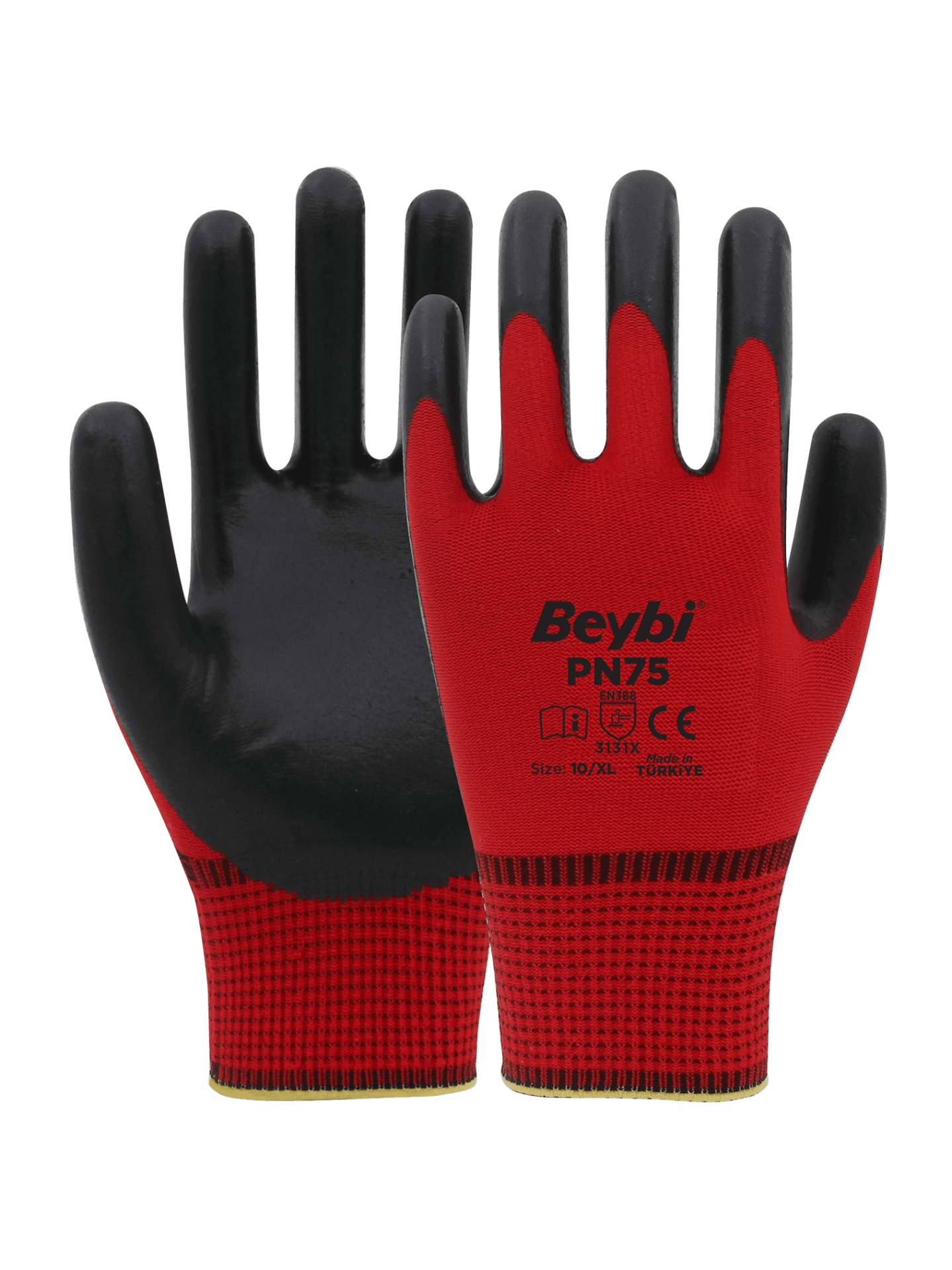 PN75 Nitril Kaplı Polyester Eldiven