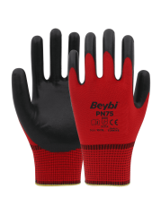 PN75 Nitril Kaplı Polyester Eldiven