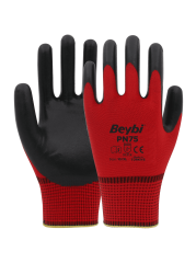 PN75 Nitril Kaplı Polyester Eldiven ( 288 ÇİFT / KOLİ )