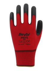 PN75 Nitril Kaplı Polyester Eldiven