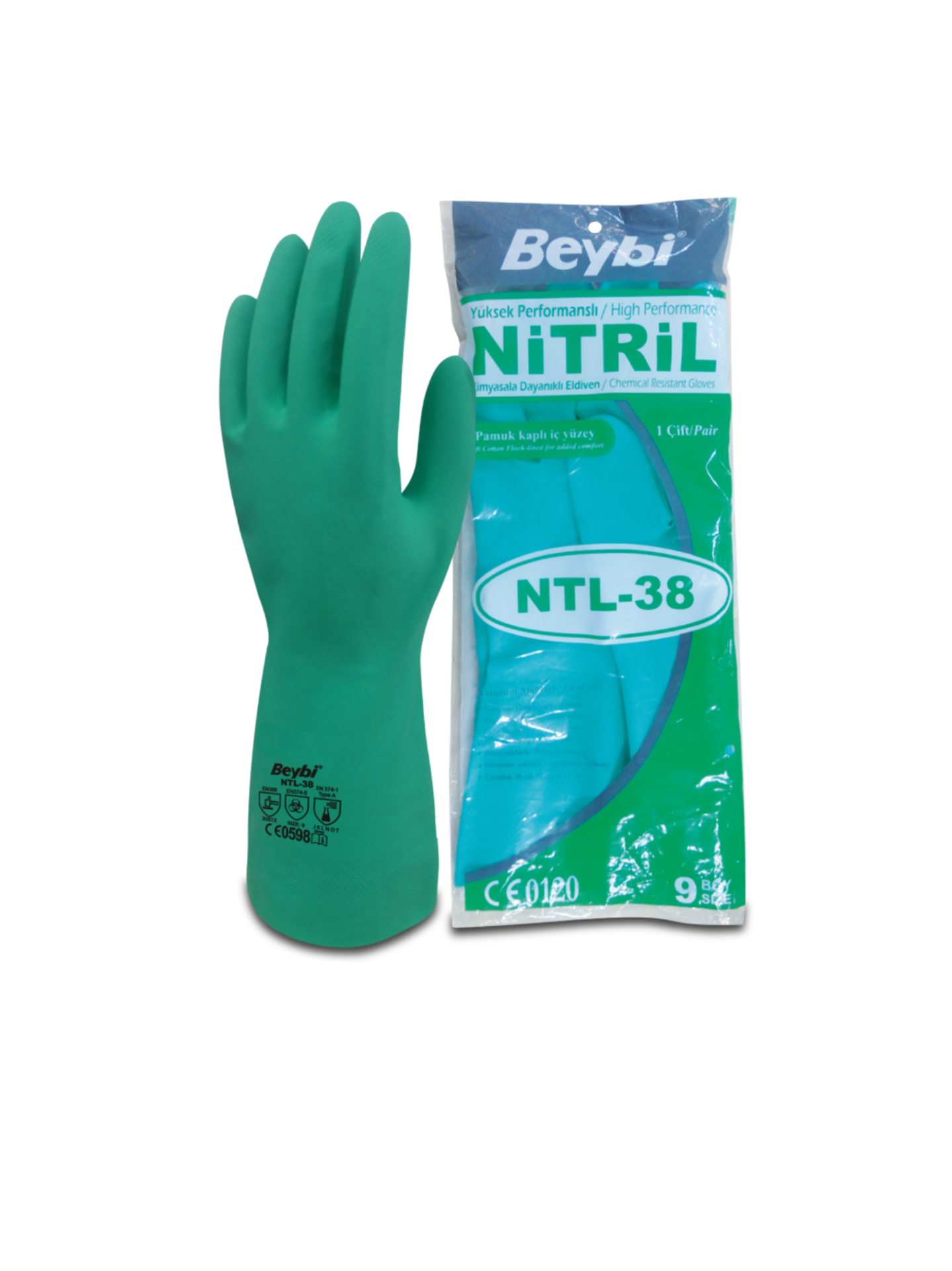 NTL 38 Nitril İş Eldiveni ( 120 ÇİFT / KOLİ )