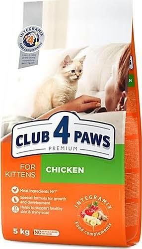 CLUB 4 PAWS PREMIUM YAVRU TAVUKLU KEDİ MAMASI 5KG