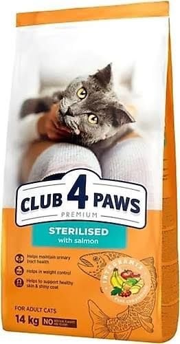 CLUB4PAWS PREMIUM KISIRLAŞTILMIŞ SOMONLU KEDİ 14Kg