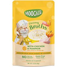 Moochie çorba kedi ödülü Tavuk-balkabağı 40gr 16’lı