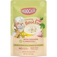 Moochie çorba kedi ödülü tavuk-brokoli 40gr 16’lı
