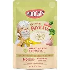 Moochie çorba kedi ödülü tavuk-brokoli 40gr 16’lı