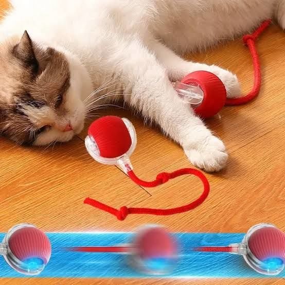 KUYRUKLU IŞIKLI AKILLI GEZEN KEDİ TOPU