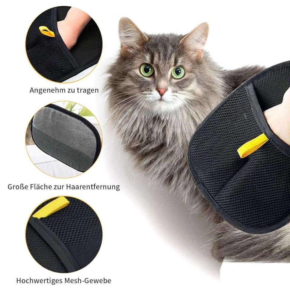 Küçük Kedi Köpek Tüy Toplayıcı Yıkanabilir Statik Eldiven