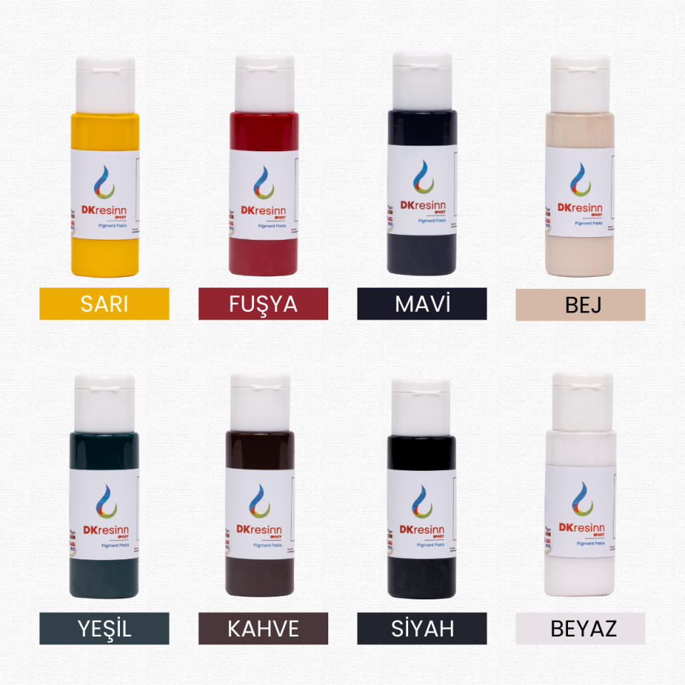 Epoksi Bazlı Sıvı Pigment Seti 8 Renk