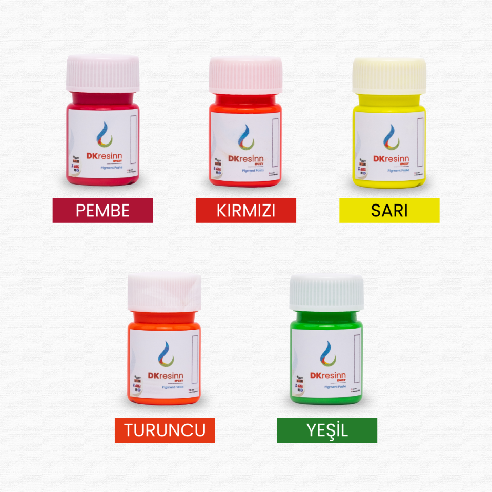 Epoksi Bazlı Floresan Pigment Seti 5 Renk