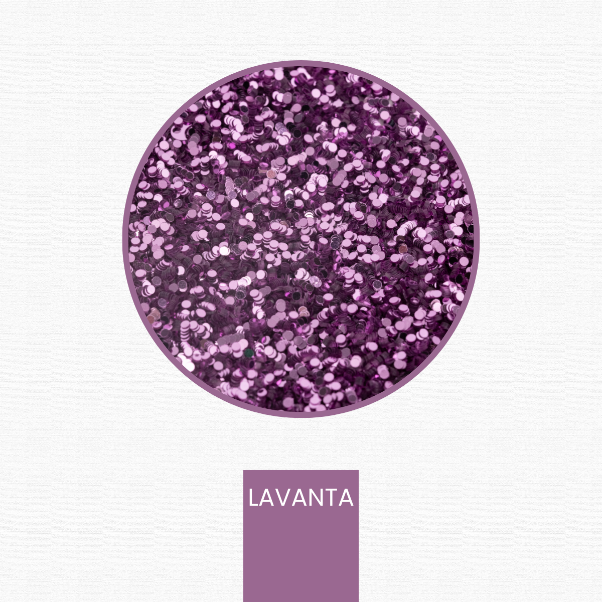 Lavanta Glitter Yuvarlak Epoksi-Nail Art-Makyaj Süsleme Pulu