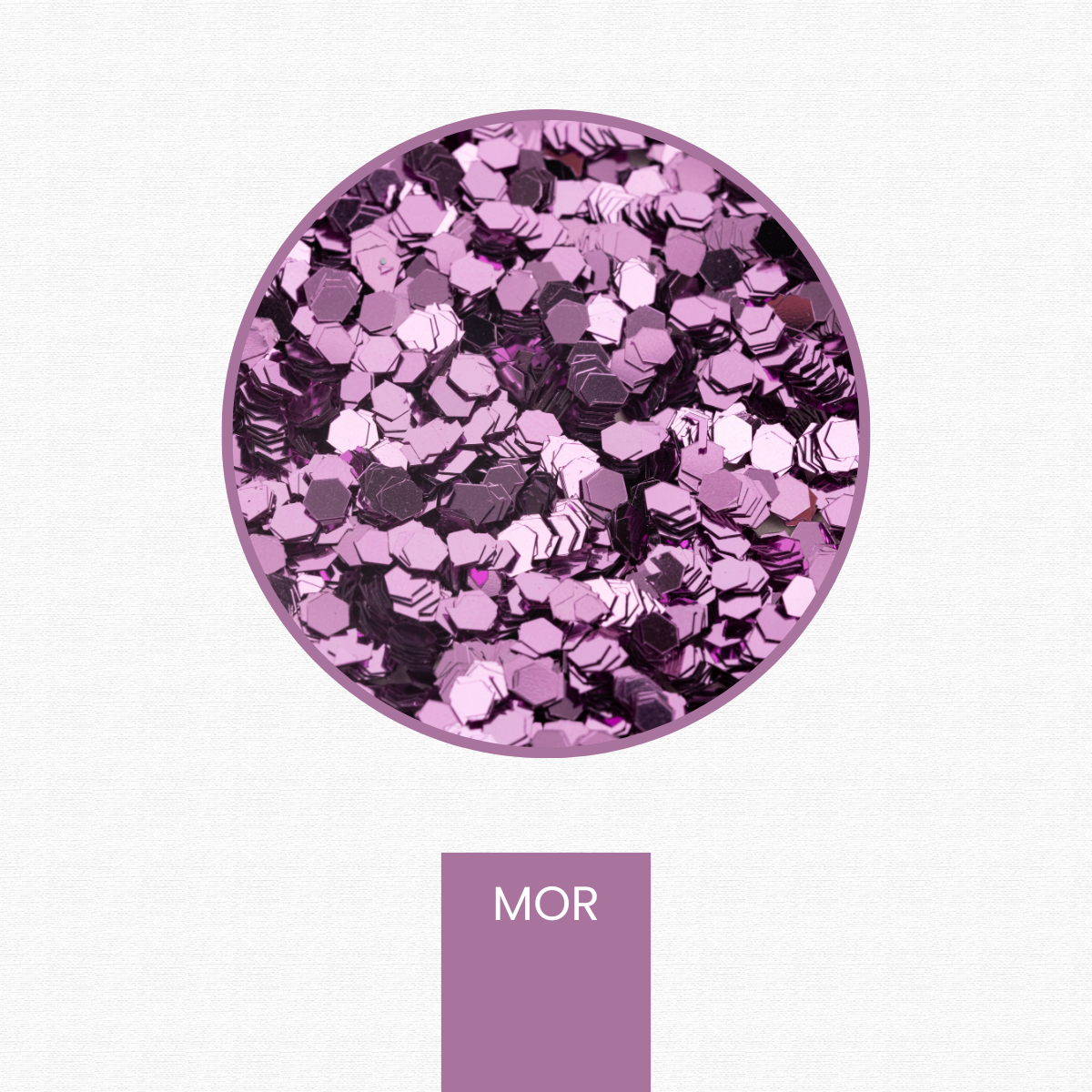 Mor Glitter Altıgen Epoksi-Nail Art-Makyaj Süsleme Pulu