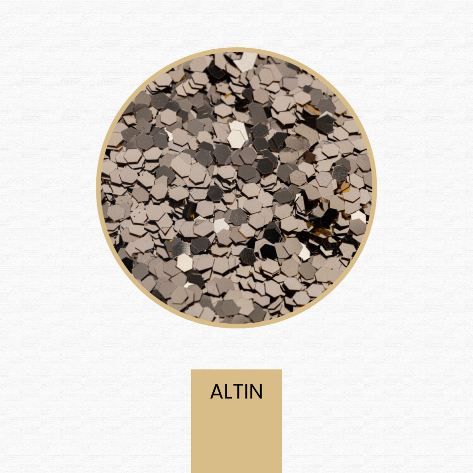 Altın Glitter Altıgen Epoksi-Nail Art-Makyaj Süsleme Pulu