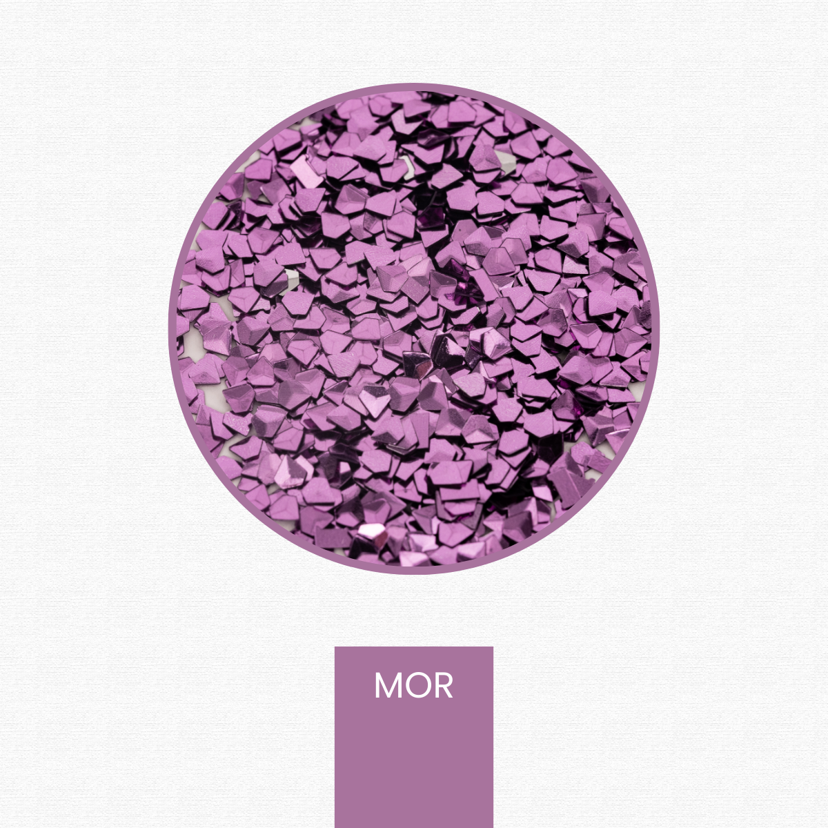 Mor Glitter Elmas Kesim 3 Boyutlu Epoksi-Nail Art-Makyaj Süsleme Pulu